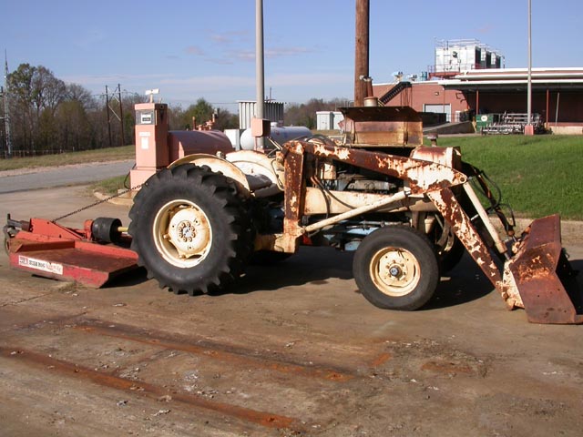 tractor angle view