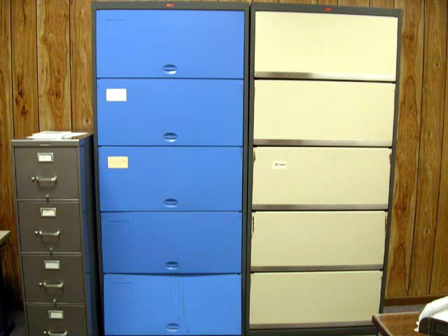 assorted file cabinets