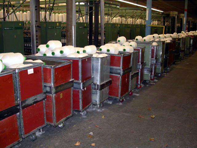 carts full with yarn