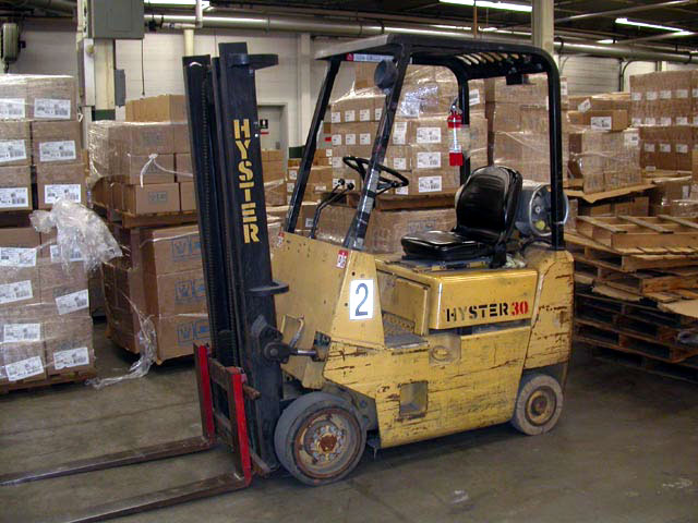 hyster forklift close up
