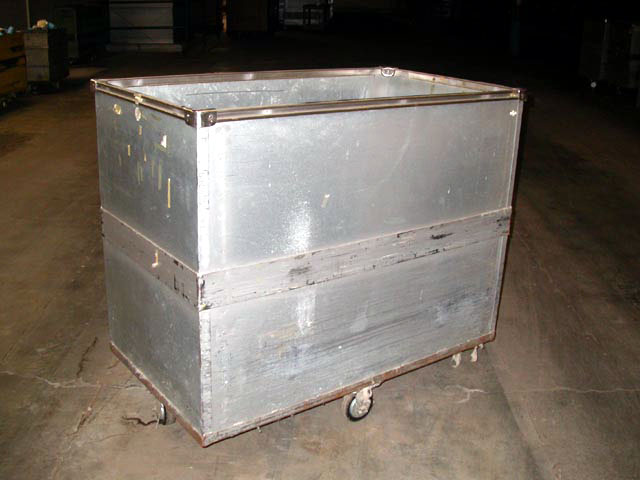 metal dump bin cart