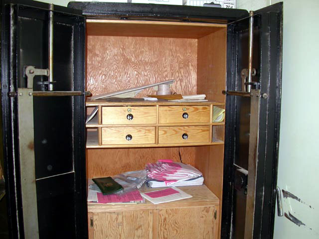 old upright safe opened