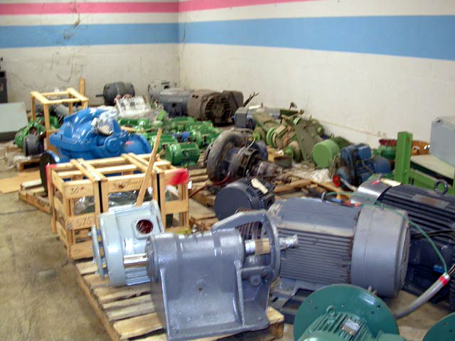 pallets of misc motors