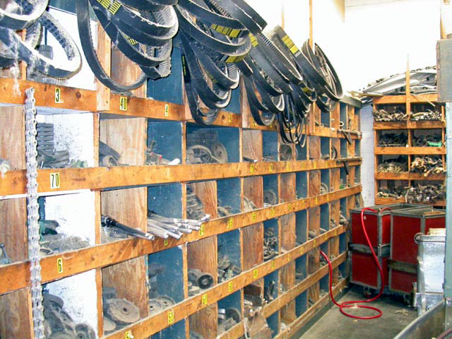 room filled with gears and parts pic 2