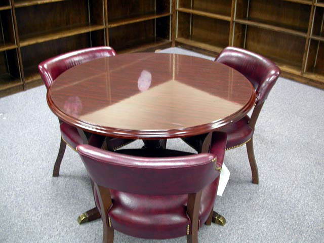 round table and 3 chairs