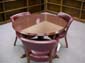 round table and 3 chairs